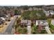 A beautiful aerial view of the home, showcasing its landscaping and neighborhood at 1046 Upchurch Farm Ln, Cary, NC 27519
