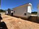 New construction, backyard of new home reveals home construction in progress at 107 Parkland Dr, Pittsboro, NC 27312