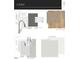 Selection of kitchen and bathroom materials, showcasing countertops, tiles, flooring, and fixture finishes at 107 Parkland Dr, Pittsboro, NC 27312