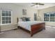 Bright bedroom with natural light, a ceiling fan and comfortable carpet flooring at 1176 Andrews Ct, Creedmoor, NC 27522