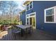 Spacious back deck with outdoor dining set, perfect for entertaining at 201 Adams Way, Chapel Hill, NC 27516