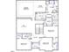 Second floor plan featuring a primary bedroom, primary bath, walk in closets, bedrooms 2-4 and laundry at 243 Augusta Pond Way # 163, Raleigh, NC 27603
