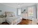 Bedroom featuring hardwood floors, soft colors, and bright natural light at 321 Nottingham Dr, Chapel Hill, NC 27517