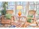 Bright sunroom features a wall of windows and comfortable rocking chairs for relaxing at 3613 Hope Valley Rd, Durham, NC 27707