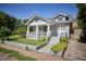 Charming gray two-story home featuring a welcoming front porch and landscaped front yard at 508 S Swain St, Raleigh, NC 27601