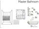 This primary bathroom features a soaking tub and walk in shower at 5808 Norwood Ridge Dr, Raleigh, NC 27614