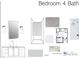 Bathroom featuring sleek vanity, mirrors, and shower head at 5808 Norwood Ridge Dr, Raleigh, NC 27614