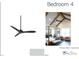 This bedroom showcases a beam ceiling, ceiling fan, and bed frame at 5808 Norwood Ridge Dr, Raleigh, NC 27614