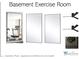This exercise room features mirrored wall and space for equipment at 5808 Norwood Ridge Dr, Raleigh, NC 27614