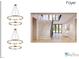 Grand foyer showcasing a stunning staircase, modern lighting and a welcoming entryway at 5808 Norwood Ridge Dr, Raleigh, NC 27614
