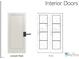 Modern interior doors showcasing a clean design; one solid and one with glass pane detailing at 5808 Norwood Ridge Dr, Raleigh, NC 27614