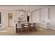 Beautiful kitchen island featuring white cabinets, modern pendant lighting, and seating for four with marble countertops at 5808 Norwood Ridge Dr, Raleigh, NC 27614