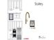 Scullery design featuring lightrail cabinets, sink, dishwasher, refrigerator, and microwave combination at 5808 Norwood Ridge Dr, Raleigh, NC 27614