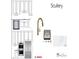 Scullery design featuring custom cabinetry, a stylish sink and faucet, and Bosch appliances at 5808 Norwood Ridge Dr, Raleigh, NC 27614