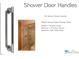 An installed glass shower door featuring tall handles in a modern Primary bath at 5808 Norwood Ridge Dr, Raleigh, NC 27614