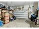 Spacious garage with ample storage and an automatic door opener at 6609 Truxton Ln, Raleigh, NC 27616