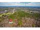 Aerial view of a modern home with UNC Chapel Hill in the distance at 721 Jones Ferry Rd, Chapel Hill, NC 27516