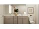 Elegant bathroom featuring a double vanity, modern fixtures, and neutral color palette at 874 Pilot St # 5, Haw River, NC 27258