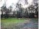 Spacious backyard featuring lush grass and tall trees for privacy at 105 Mary St, Carrboro, NC 27510