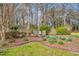 Landscaped garden bed with budding flowers and lush greenery, creating a serene outdoor setting at 1192 Princeton Kenly Rd, Kenly, NC 27542