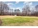 Spacious backyard with a shed and mature trees at 205 Fox Hollow Dr, Clayton, NC 27527