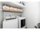 Bright laundry room with Samsung washer and dryer at 300 Finsbury # 115, Durham, NC 27703