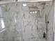 Modern bathroom features a glass shower enclosure with rainfall shower head at 3616 Open Sight Ct, Raleigh, NC 27616
