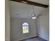 Bedroom featuring a ceiling fan and hardwood flooring at 3616 Open Sight Ct, Raleigh, NC 27616