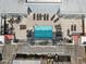 Aerial view highlights the pool and lounge area of this community, perfect for relaxing at 400 W North St # 900, Raleigh, NC 27603