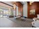 Spacious lobby featuring modern furniture, high ceilings and abundant natural light at 400 W North St # 900, Raleigh, NC 27603