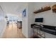 Bright office nook features custom built-ins and desk, providing a stylish workspace within a modern home at 400 W North St # 900, Raleigh, NC 27603