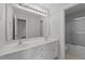 Bathroom featuring double sinks and a shower at 42 Galaxy Dr, Garner, NC 27529