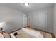 Bedroom featuring neutral walls and hardwood flooring at 42 Galaxy Dr, Garner, NC 27529