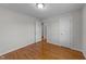 Bedroom featuring neutral walls and hardwood flooring at 42 Galaxy Dr, Garner, NC 27529