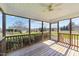 Screened-in porch offering views of the backyard at 42 Galaxy Dr, Garner, NC 27529