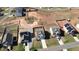 Bird's-eye view of neighborhood homes showing a mix of homes and lot sizes in the community at 612 Marian Way, Sanford, NC 27330