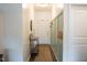 Modern hallway featuring sleek decor and a decorative wall panel at 612 Marian Way, Sanford, NC 27330