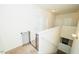 Upstairs hallway with metal railing and light fixtures at 612 Marian Way, Sanford, NC 27330