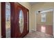 Foyer featuring a decorative glass front door and tiled flooring at 6610 Maynard Farm Rd, Chapel Hill, NC 27516