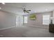 Expansive bedroom features neutral walls, recessed lighting, a ceiling fan, and two windows at 71 Del Corso Ct, Clayton, NC 27527