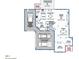 Detailed floor plan of the home's first floor, including garage and kitchen at 71 Del Corso Ct, Clayton, NC 27527