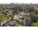 Aerial view of neighborhood with city in the distance at 717 Penn Rd, Raleigh, NC 27604
