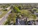 Aerial view of a residential neighborhood with mature trees at 717 Penn Rd, Raleigh, NC 27604