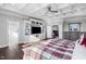 Spacious main bedroom features tray ceiling and built-in shelving at 78 Rolling Meadows Ln, Chapel Hill, NC 27517