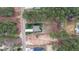High angle aerial of a new home construction site in a wooded, secluded location at 163 Nashua Dr, Louisburg, NC 27549