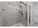 Modern shower with sleek fixtures and stylish tile work at 163 Nashua Dr, Louisburg, NC 27549