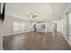 Open living space with combined kitchen and fireplace at 212 Thunder Forest Ln, Wendell, NC 27591