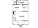 First floor plan featuring an open living area, spacious kitchen, and dining room at 260 Longbow Dr, Middlesex, NC 27557