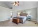 Spacious main bedroom with a ceiling fan, a bed and pictures at 288 Joseph Alexander Dr, Fuquay Varina, NC 27526