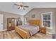 Charming bedroom with a ceiling fan and natural light from multiple windows at 34 Triton Ct, Clayton, NC 27520